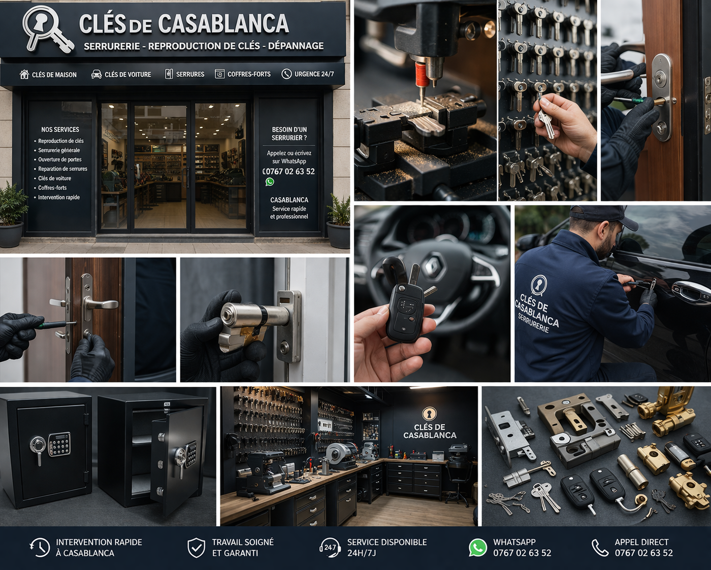 Clés Casablanca — Notre atelier de serrurerie à Casablanca